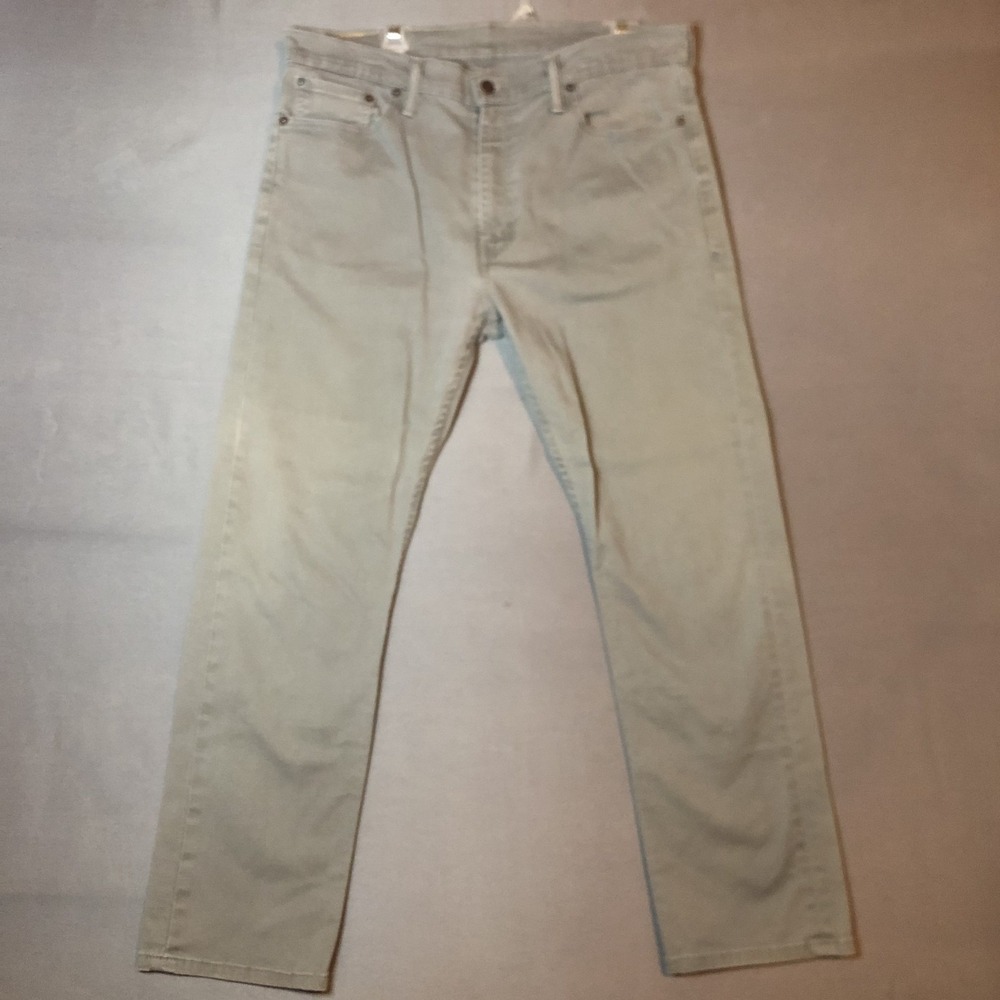 Levis 513 Jeans Mens Slim Straight Grey Denim 36x30